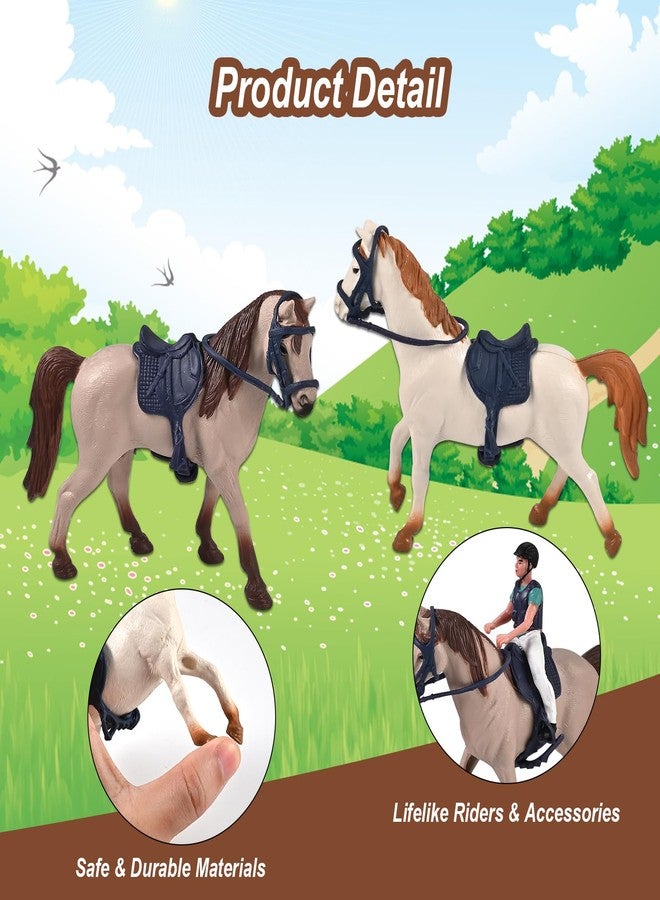 GOLDGE Horse Stable Playset - Horse Toys, Pretend Play with Rider, Fence, Wash Area, Animal Figures, Gifts for Girls & Boys 3-12 - Image 3